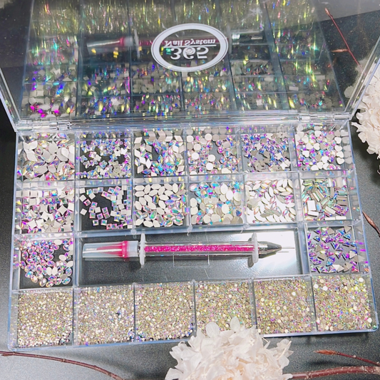 Crystal AB - Rhinestones Box - 9340pcs