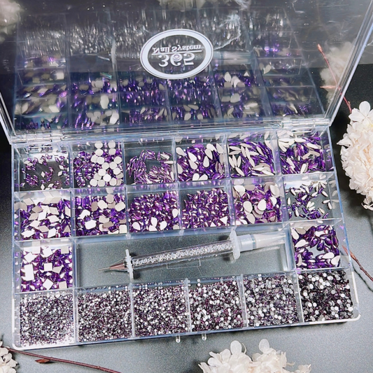 Tanzanite - Rhinestones Box - 9340pcs