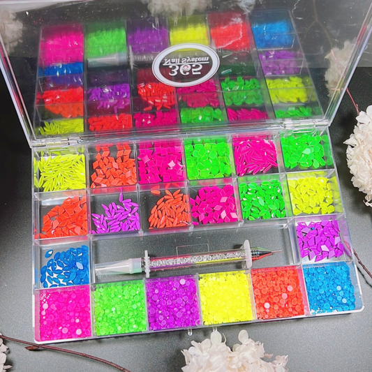 Neon - Rhinestones Box - 9340pcs