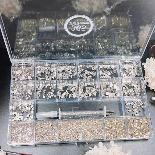 Clear - Rhinestones Box - 9340pcs