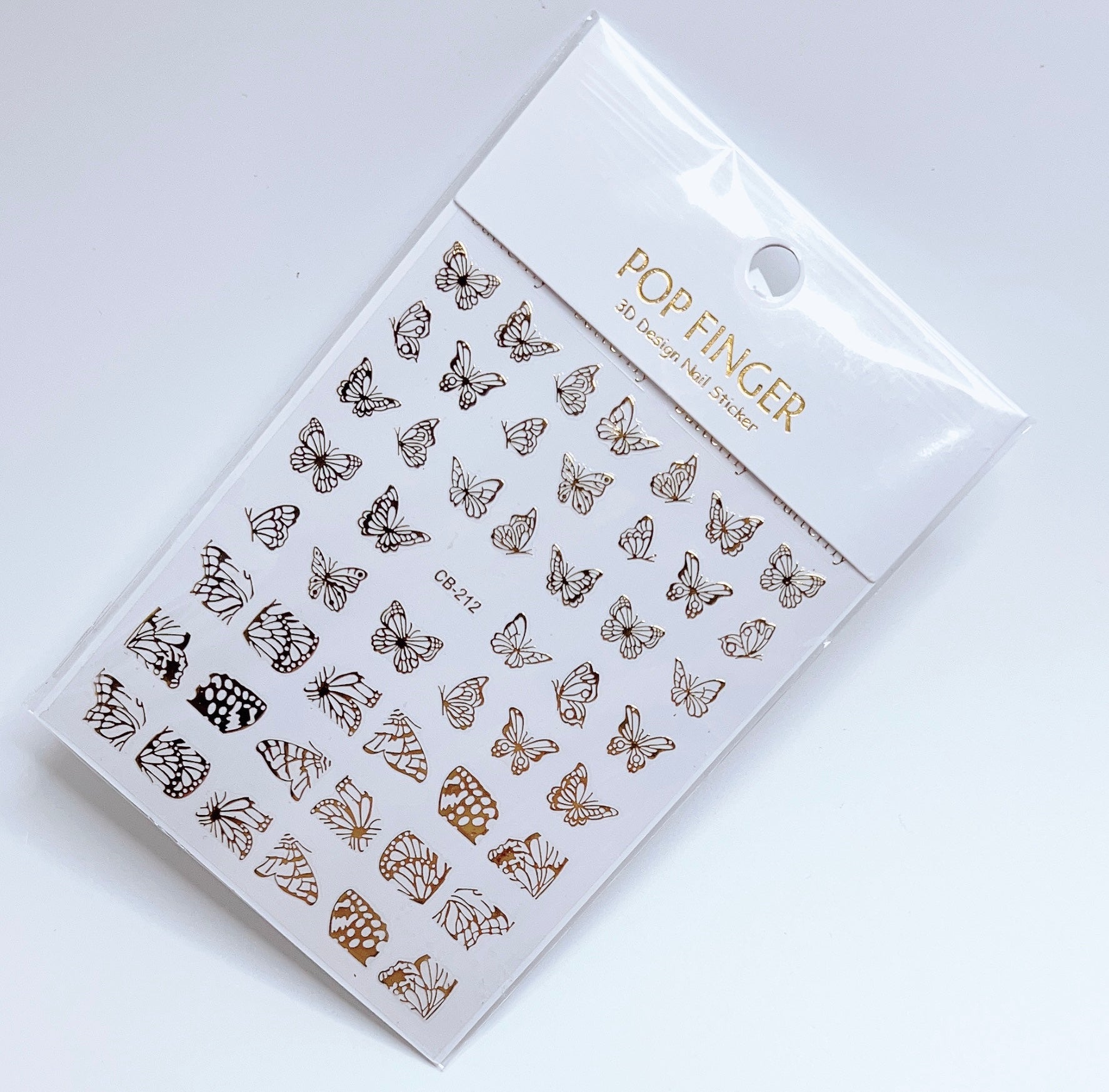 Butterfly / Stickers / Gold - #104