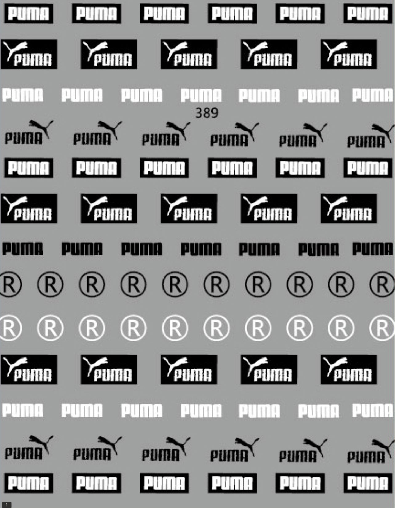 Puma / Stickers / Black-White - #25