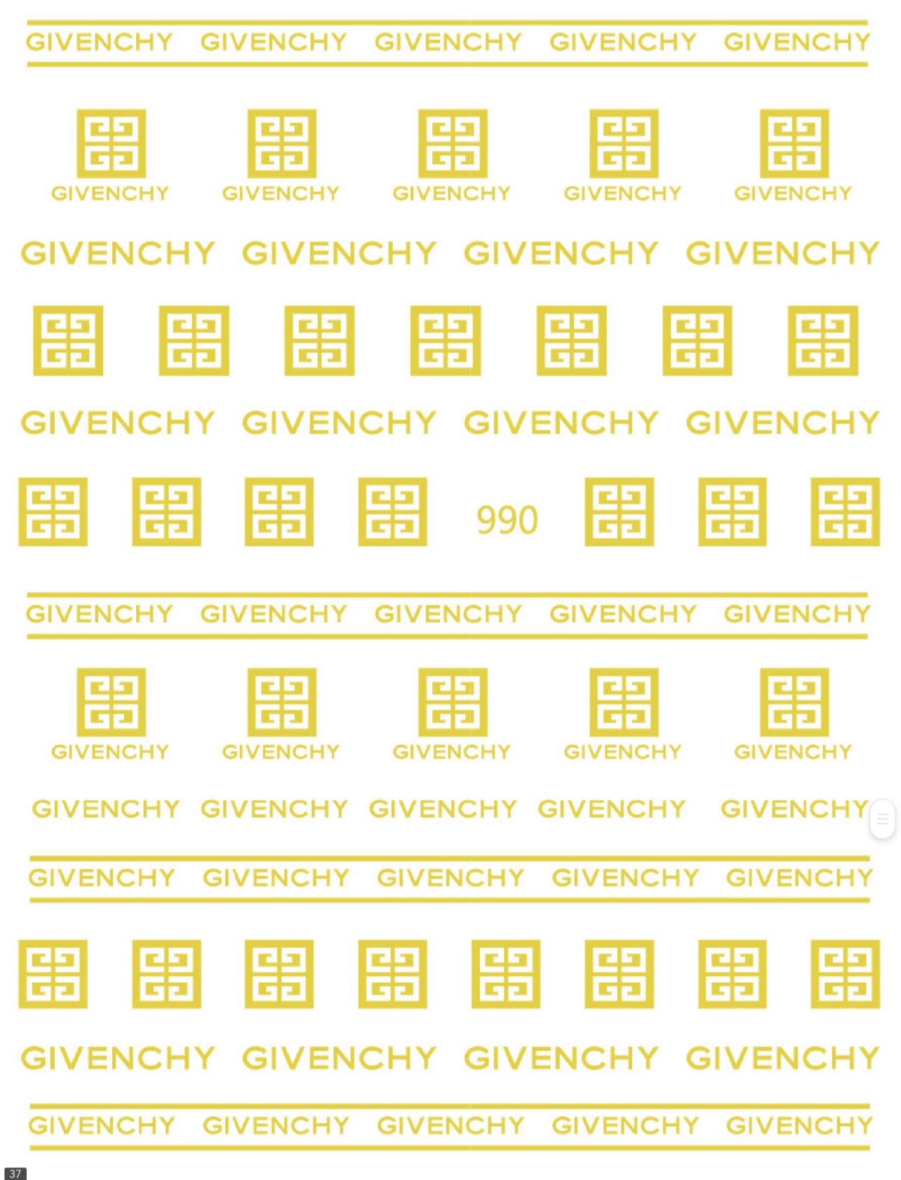 Givenchy / Stickers / Gold - #28