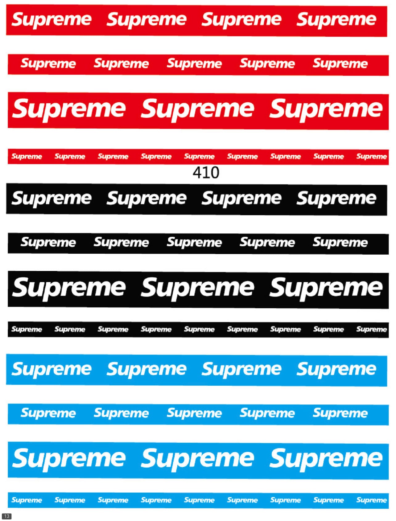 Supreme / Stickers / Red-Black-Blue - #30