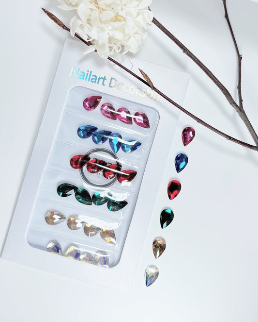 Colorful Tear Drop - Big Stone ( 24 pcs )